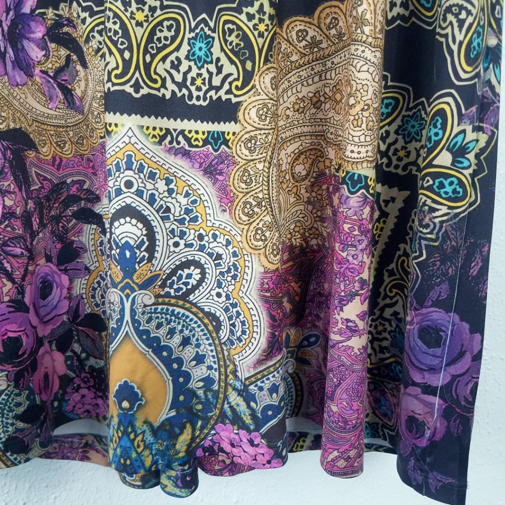 Paisley Rose Blouse Tunic Dress - Picture 7 of 8